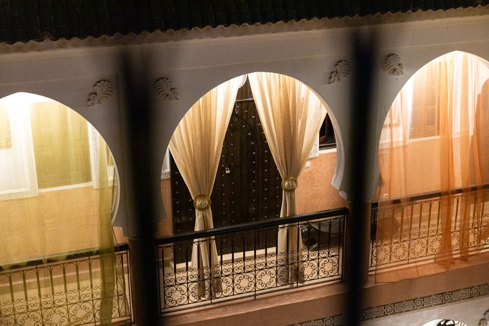 Traditional courtyard with small pool at Riad Davina, Marrakech